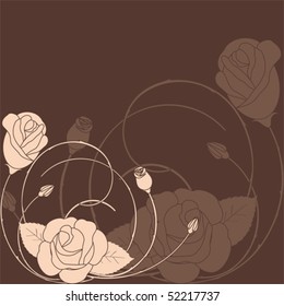 Abstract rose flower pattern background