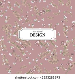 diseño repetido de flor de rosa abstracta