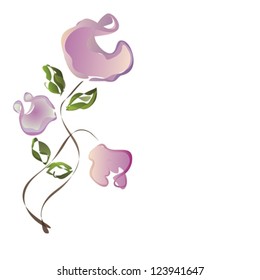 Abstract rose flower. Vector
