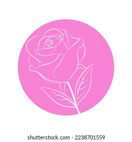 Abstract rose flower vector outline