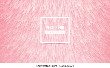 Abstract rose furry background, imitation synthetic fur. Vector texture