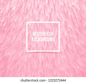 Abstract rose furry background, imitation synthetic fur. Vector texture