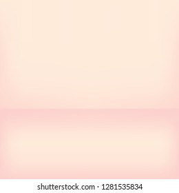 Abstract rose gold background. Empty room with spotlight effect. Vector EPS10 Graphic art design.