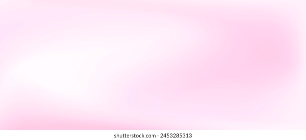 Abstract rose gradient background. Blurred light pastel pink wallpaper. Gloss liquid pinkish rosy backdrop. Smooth cotton candy texture for banner, poster, flyer, cover, brochure. Vector illustration