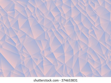 Abstract rose quartz serenity background consisting of triangles. Vector art.