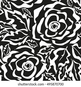 Abstract rose seamless pattern background