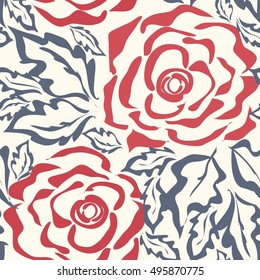 Abstract rose seamless pattern background
