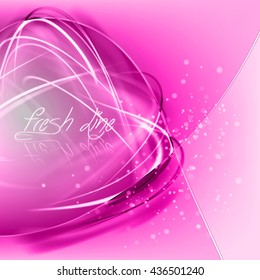 Abstract rose vector background . Stylish frame with pure shiny fibers