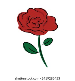 Abstract Rose vector on white background. Eps 10.