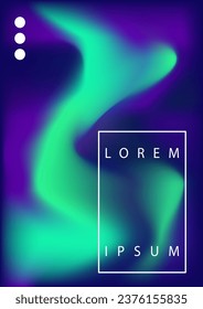Abstract rosemary cover concept. Blue and green shapes with place for text and presentations. Futuristic style of creativity. Graphic element for website. Cartoon flat vector illustration