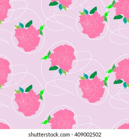 Abstract roses on a gentle background