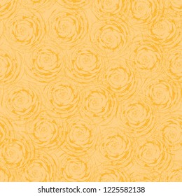 Abstract roses seamless vector background. Orange flowers. Modern floral pattern in warm subtle colors for fabric, wallpaper, gift wrap, packaging, web banner, page fill, scrapbooking, paper, covers