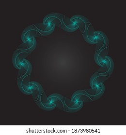 Abstract rosette or guilloche circle background. Line art Vector Illustration.