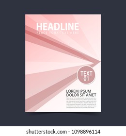 Abstract Rosy Brown flyer design A4 template. Vector illustration.