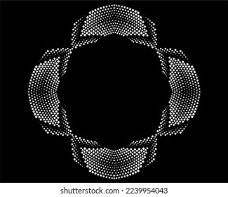 Abstract rotated black and white lines. Geometric art. Design element. Digital image with a psychedelic stripes.Design element for prints, web, template