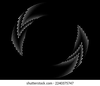 Abstrakt rotierte schwarz-weiße Linien. Geometrische Kunst. Design-Element. Digitales Bild mit einer psychedelischen Streifen.Design-Element für Drucke, Web, Vorlage