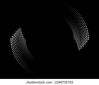 Abstract rotated black and white lines. Geometric art. Design element. Digital image with a psychedelic stripes.Design element for prints, web, template