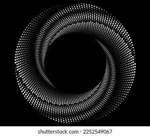 Abstract rotated black and white lines.vortex form. Geometric art. Design element. Digital image with a psychedelic stripes.Design element for prints, web, template