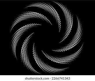 Abstract rotated black and white lines.vortex form. Geometric art. Design element. Digital image with a psychedelic stripes.Design element for prints, web, template