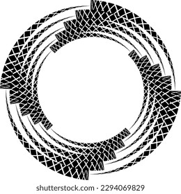 Abstract rotated black and white lines.vortex form. Geometric art. Design element. Digital image with a psychedelic stripes.Design element for prints, web, template