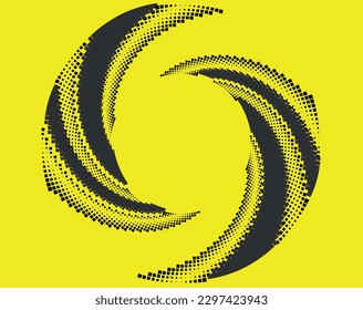 Abstract rotated black and white lines.vortex form. Geometric art. Design element. Digital image with a psychedelic stripes.Design element for prints, web, template