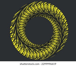 Abstract rotated black and white lines.vortex form. Geometric art. Design element. Digital image with a psychedelic stripes.Design element for prints, web, template