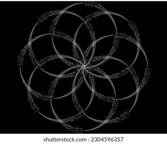 Abstract rotated black and white lines.vortex form. Geometric art. Design element. Digital image with a psychedelic stripes.Design element for prints, web, template