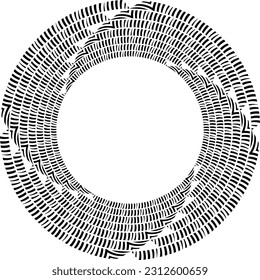  Abstrakt rotierte schwarz-weiße Linien.vortex Form. Geometrische Kunst. Design-Element. Digitales Bild mit einer psychedelischen Streifen.Design-Element für Drucke, Web, Vorlage