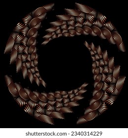  Abstract rotated black and white lines.vortex form. Geometric art. Design element. Digital image with a psychedelic stripes.Design element for prints, web, template