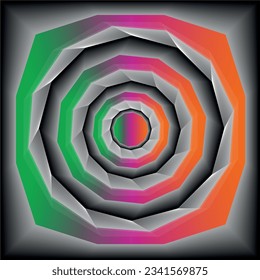 Abstract rotated black and white lines.vortex form. Geometric art. Design element. Digital image with a psychedelic stripes.Design element for prints, web, template