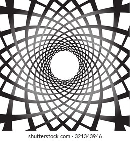 Abstract rotating shapes. Dynamic swirling, twirling background