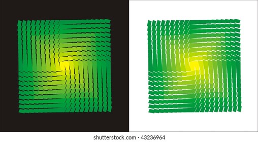 Abstract rotating square grid
