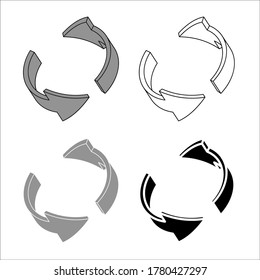 Abstract rotation arrows 3d design vector elements illustration
