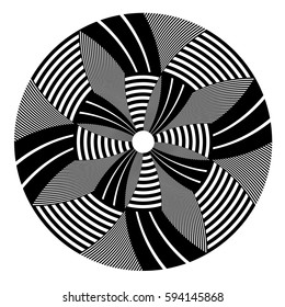 Abstract rotation circle design element. Vector art.