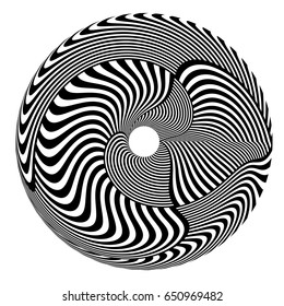 Abstract rotation circle design element. Vector art.
