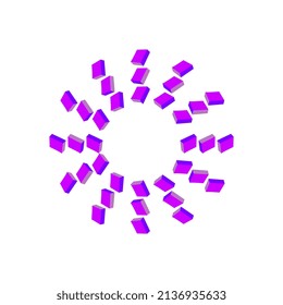 abstract rotation circle tech logo