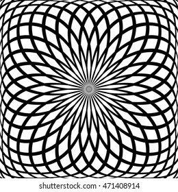 Abstract rotation pattern. Vector art.