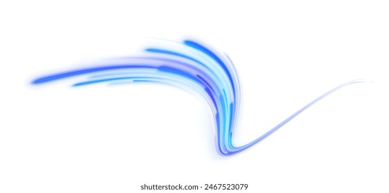 Abstract rotational border lines. Power energy. LED glare tape. Futuristic dynamic motion technology. Neon color glowing lines background	