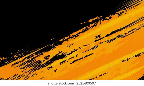 Abstract Rough Black and Orange Grunge texture design background. Dirty grunge background texture