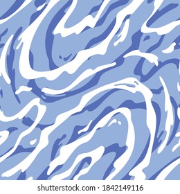Abstract Fluide D'Eau Bleue Brute Vague Motif Harmonieux. Arrière-Plan Vectoriel Dynamique. Illustration de l'eau limpide de l'océan, de la mer, de la rivière, du lac ou de la piscine.