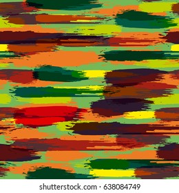Abstract rough brush pattern repeating painting graphic decorative background vector. Silhouette brush stroke elements design seamless patterns.