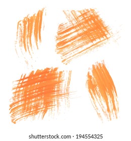 Abstract rough brushstrokes thick orange paint  1