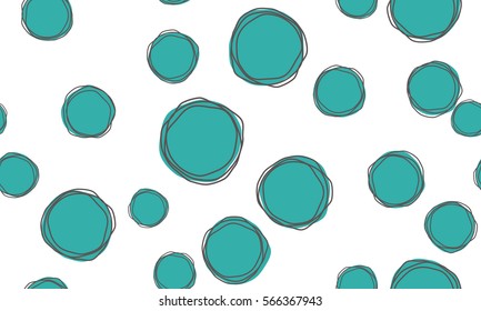 abstract rough circles random seamless pattern vector graphics