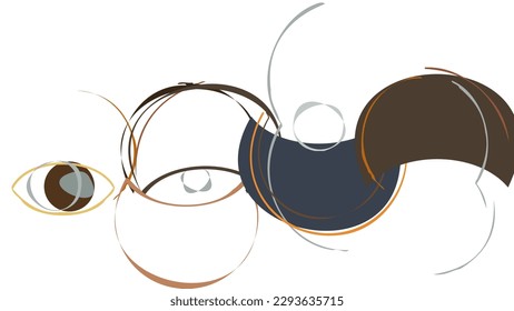 Resumen de formas geométricas dibujadas en bruto sobre fondo blanco. Textura vectorial de superposición artística. Afiche artístico simple y primitivo de Bauhaus. Arte de estilo de mediados de siglo. Diseño de marco minimalista de color hipster.