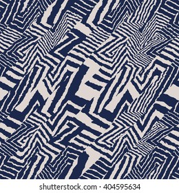 Abstract rough edged variegated broken striped textured background. Seamless pattern.
