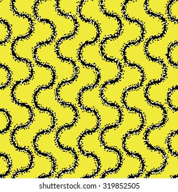 Abstract rough edges waves. Seamless pattern.