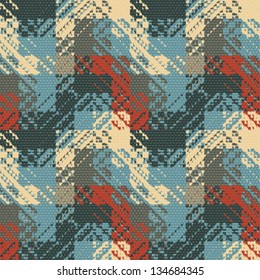 Abstract rough geometric print. Seamless pattern. Vector.