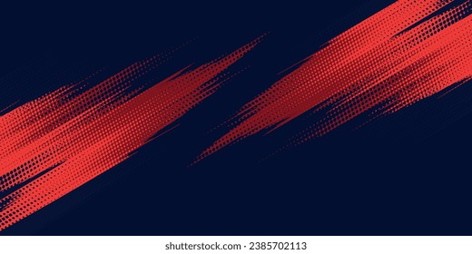 Abstract Rough Red Grunge Texture Design Background Dots halftone blue color pattern gradient grunge texture background. Dots pop art comics sport style vector illustration