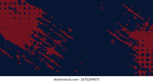 Abstract Rough Red Grunge Texture Design Background Dots halftone blue color pattern gradient grunge texture background.