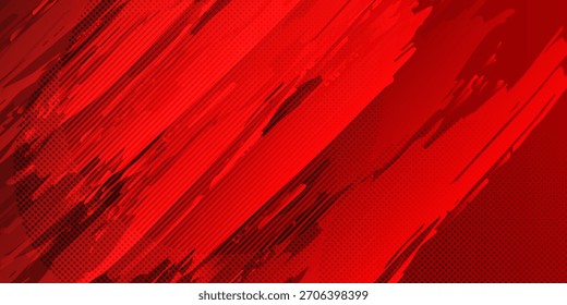 Abstractas Rough Red Grunge Textura Diseño de fondo Puntos semitono. 
Concepto moderno para el Diseño gráfico, fondo, Diseño web, cartel, Anuncio, libro, presentación de diapositivas.